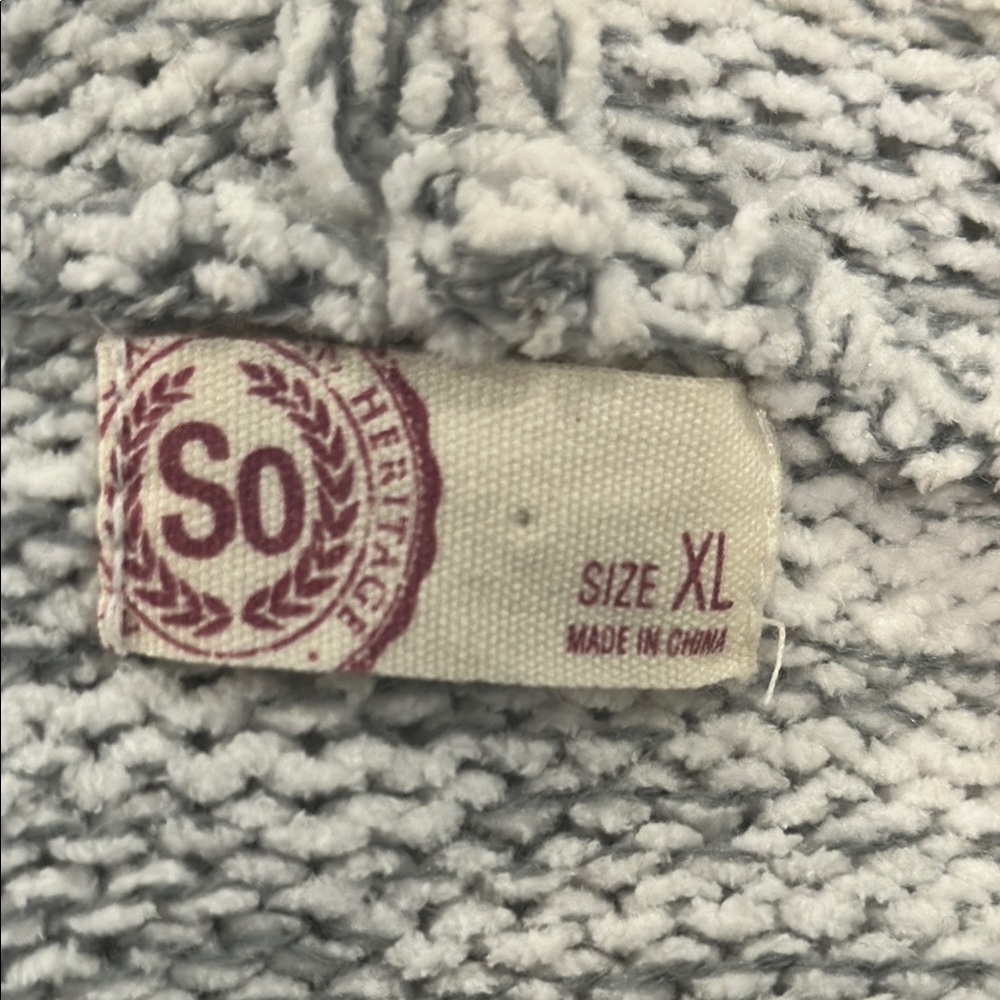 SO Women's Gray Cable Knit Sweater - Picture 8 of 10
